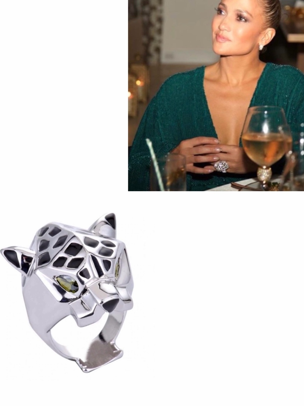 New Silver Panther Statement Ring